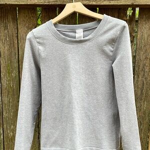 Gray Long Sleeve Top